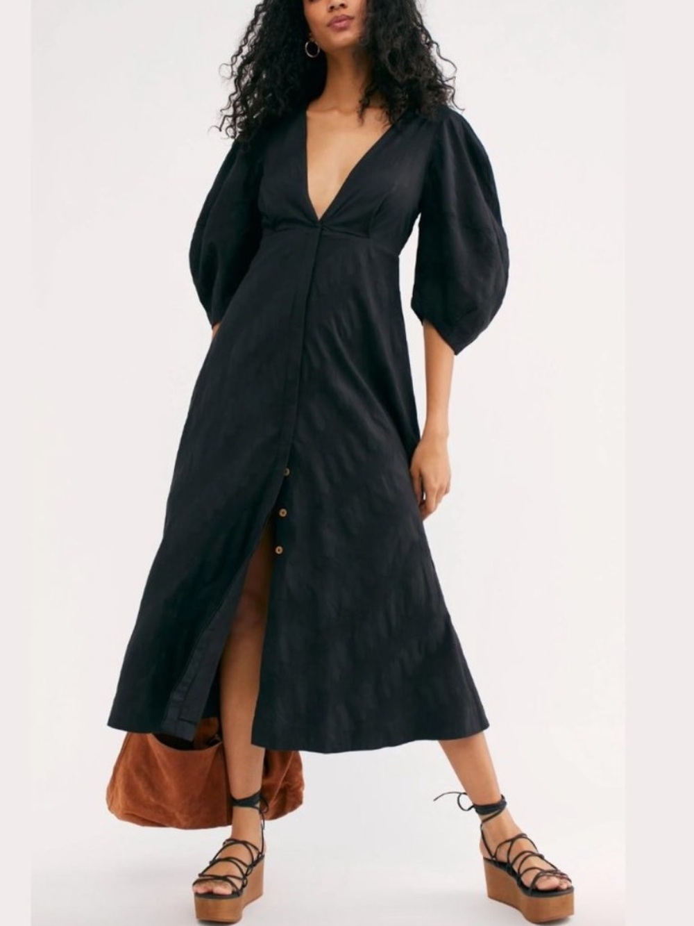 Free People Lydia Maxi Dress In Black